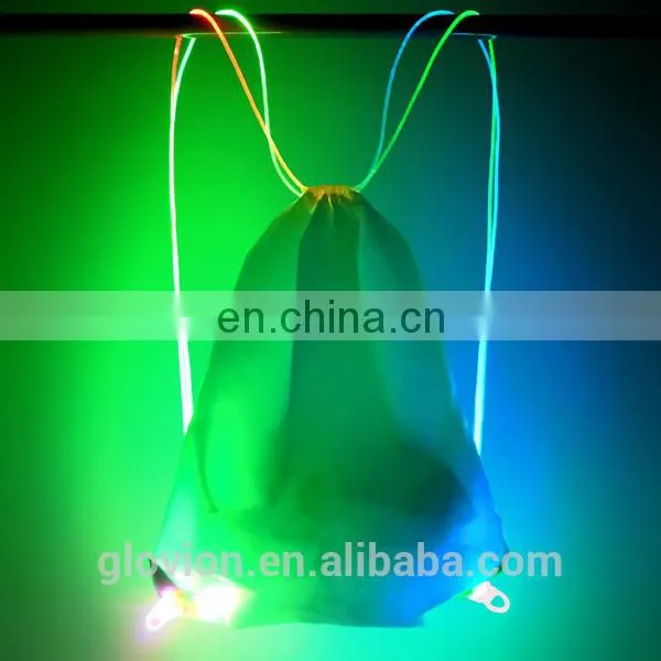 Glovion outdoor flashing bag colorful sport bags led backpack