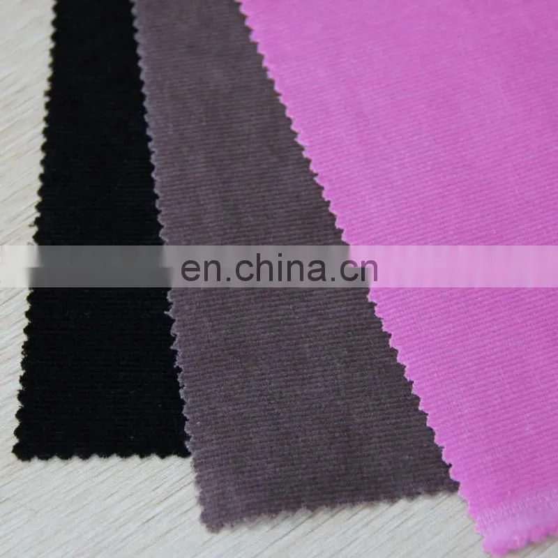Shaoxing textile good quality corduroy 16w cotton/sp solid corduroy
