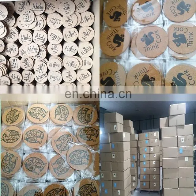 Christmas gifts customized paper cork coaster for sale