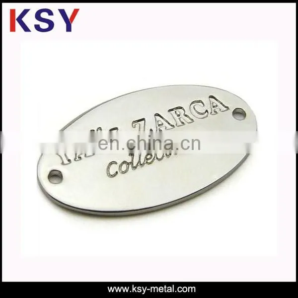 Bag special gold metal label with private logo