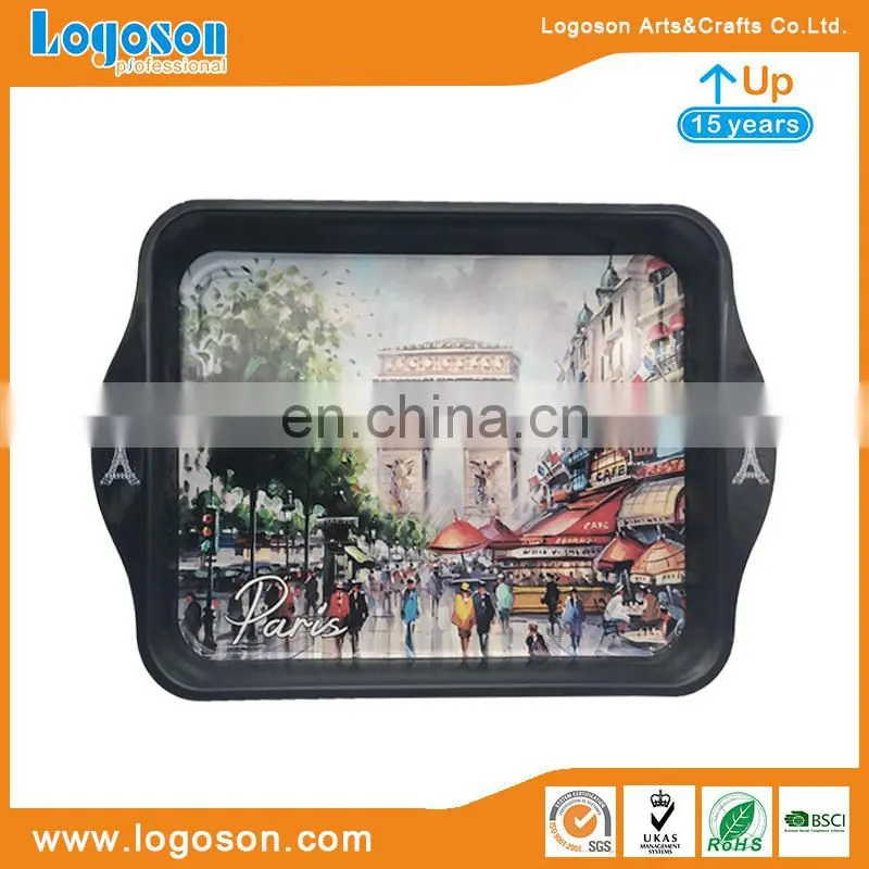 Hot Metallic Zinc Alloy Country Customized Souvenir Metal Logo Plate Custom Metal Candle Tray