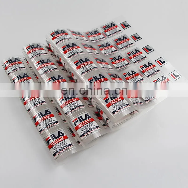 washing available label heat transfer on garment