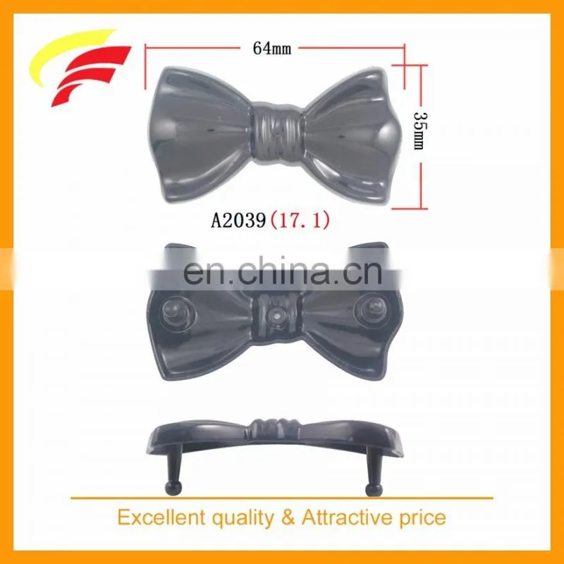 zinc alloy metal butterfly knot shape press clamp belt buckle with custom size