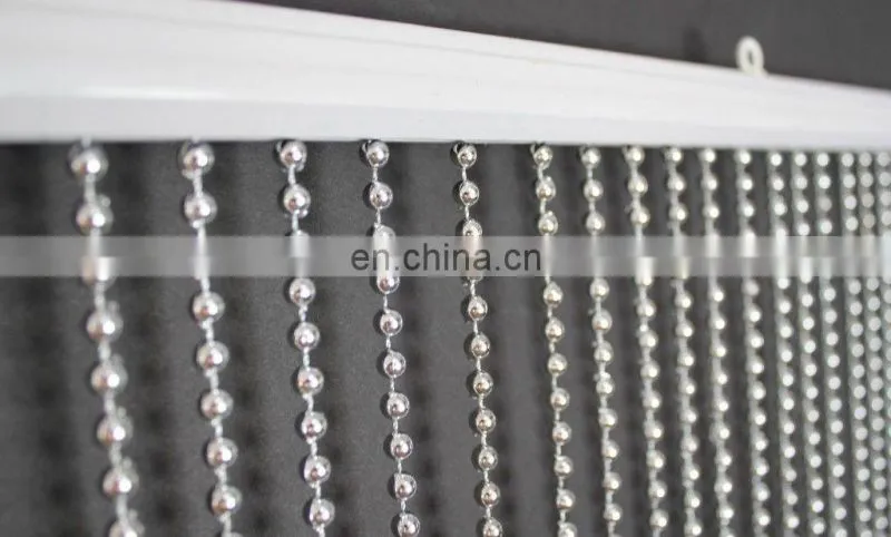 Faux Metal Balls Silver Hanging Beaded Curtains