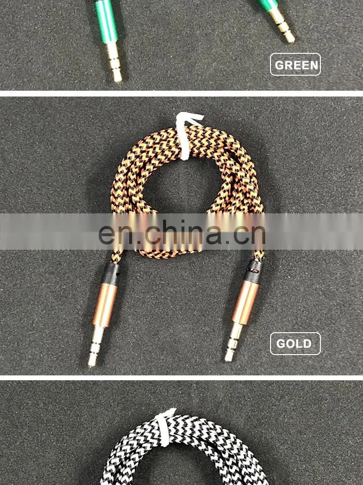 AUX audio cable 3.5mm male to male recording cable 1m audio cable jack