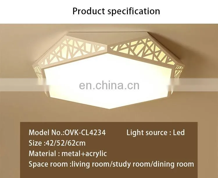 Fashion personality round LED ceiling lamp living room simple warm romantic art lights