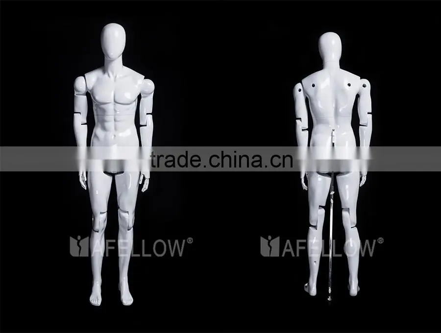 MZ-HM01WEG Fiberglass Adjustable Mannequins Men Abstract Dummy in White Color