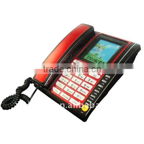 Big LCD corded telephone with OGM function for conference meeting