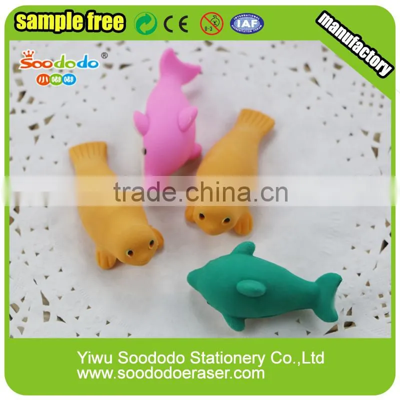 rubber 3d animal erasers cheap gifts for children