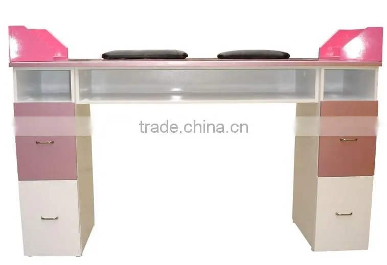 Pink colour manicure pedicure table made in China