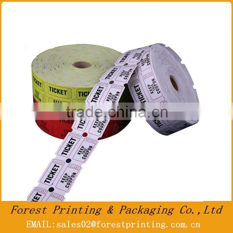 Raffle Game ticket ,double line raffle ticket with wood free paper