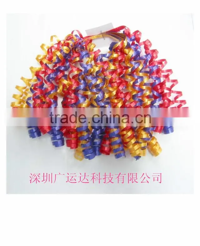 Christmas Printed Grosgrain Curly Ribbon, Fabric Present Bow, Woven Gift Wrapping Curling Ribbon Bow for Everyday Decorate