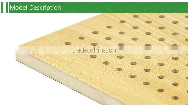 Auditorium wall and ceiling perforated acoustic panel