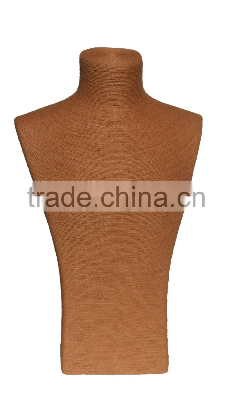 2015 new products natural paper twine necklace jewelry display stand A-22