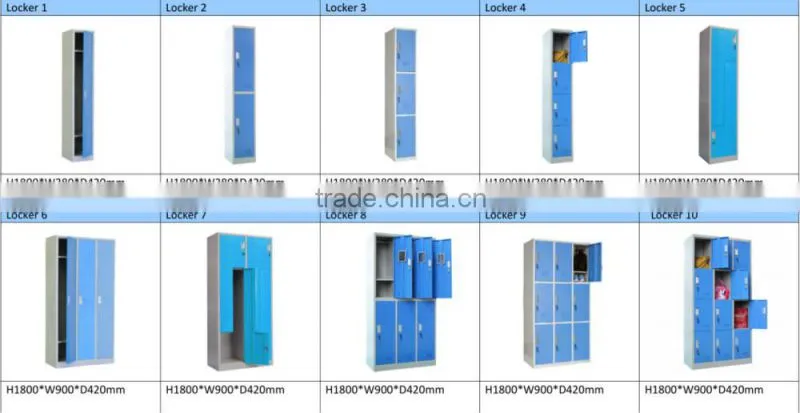 Commercial furniture custom style swing 2 door office small cupboard