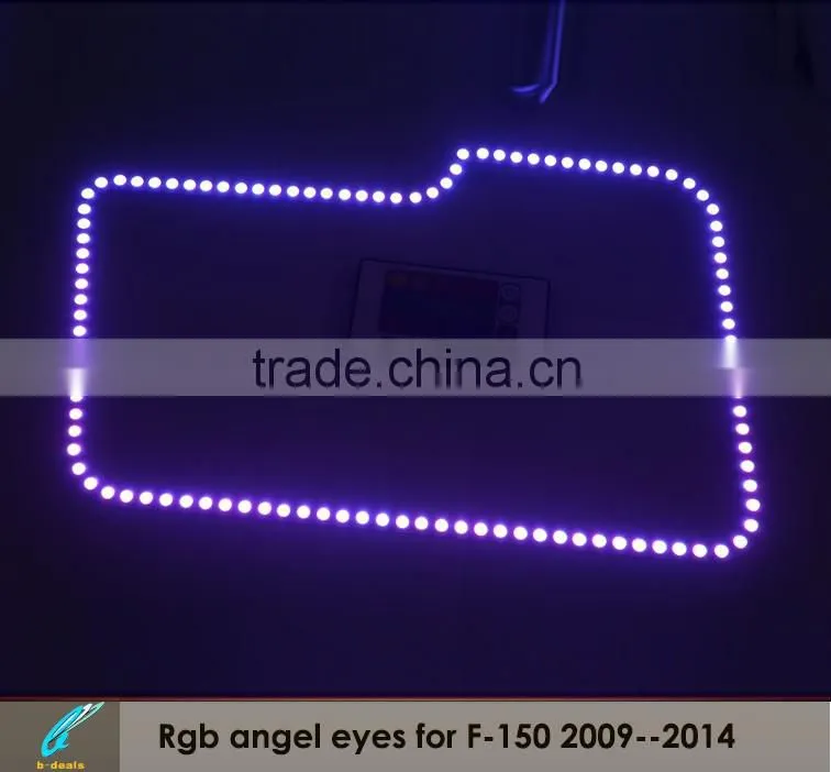 B-deals 5050 Square Multi-Color RGB LED Angel Eye Halo Ring Kit for Ford F150 pickup trucks