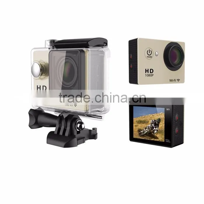 super 4K high quality waterproof action camera with 2.0'' TFT display and wifi sports camera