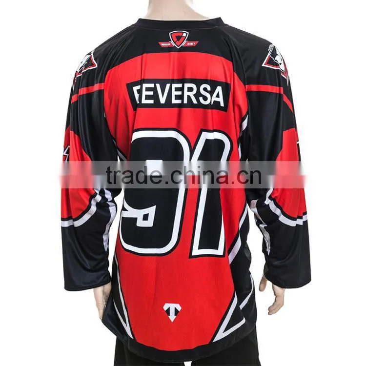 custom sublimated polyester ice hockey shirts sportswear manufacturer