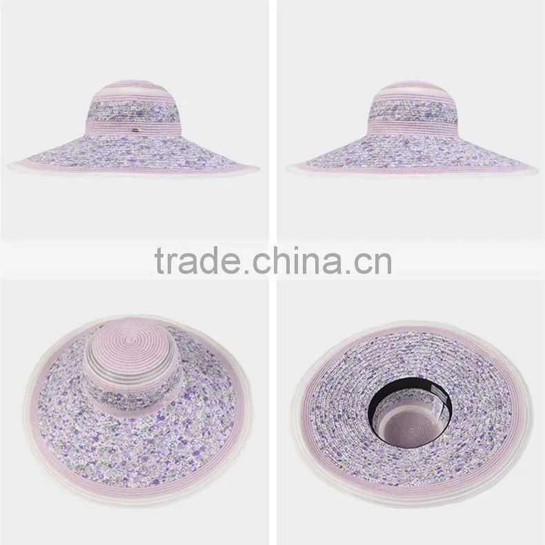 Summer hot selling handmade straw hat with wide brim