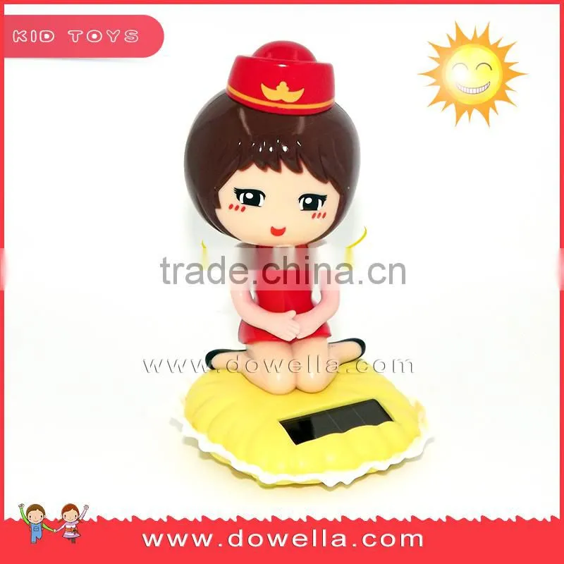 Solar energy swing Japanese sex girl car decoration, battery for solar energy toys.