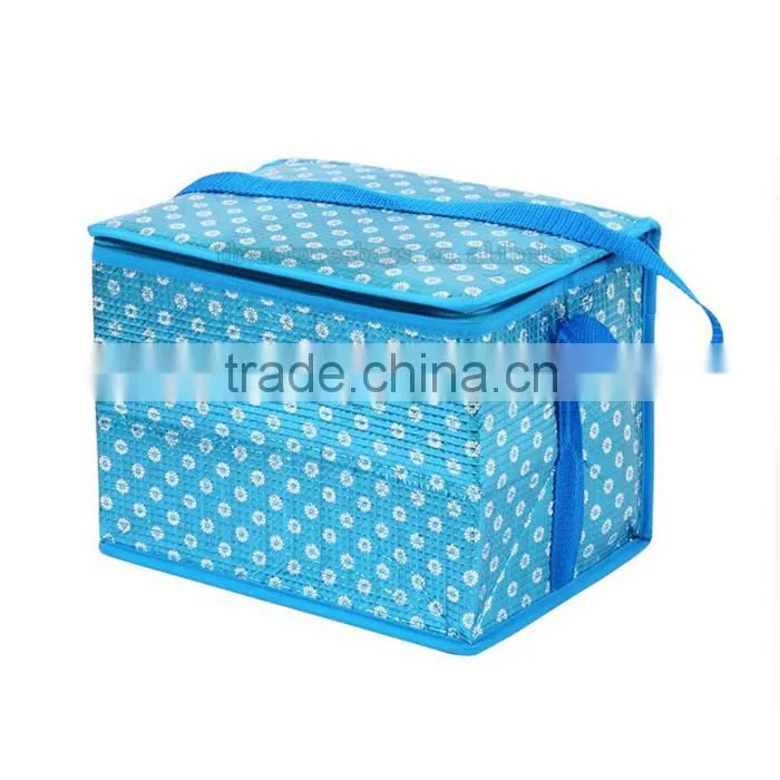 Custom Printed Logo Supreme Style Beer Can Yellow Cooler Insulated Bag
