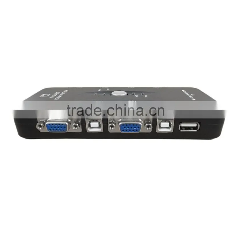 4 Port hub USB 2.0 KVM VGA/SVGA Switch Box Adapter Connects Printer Intelli keyboard Mouse 4 Computers Use 1 monitor