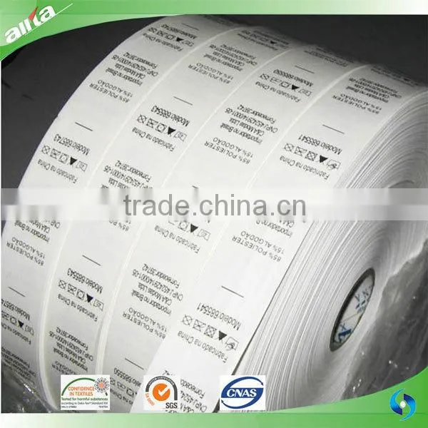 Eco-friendly High Quality Custom non woven fabric printed labels for garment