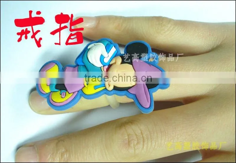 Chilren's lovely pvc finger ring,finger puppet(Flat, 2D & 3D )
