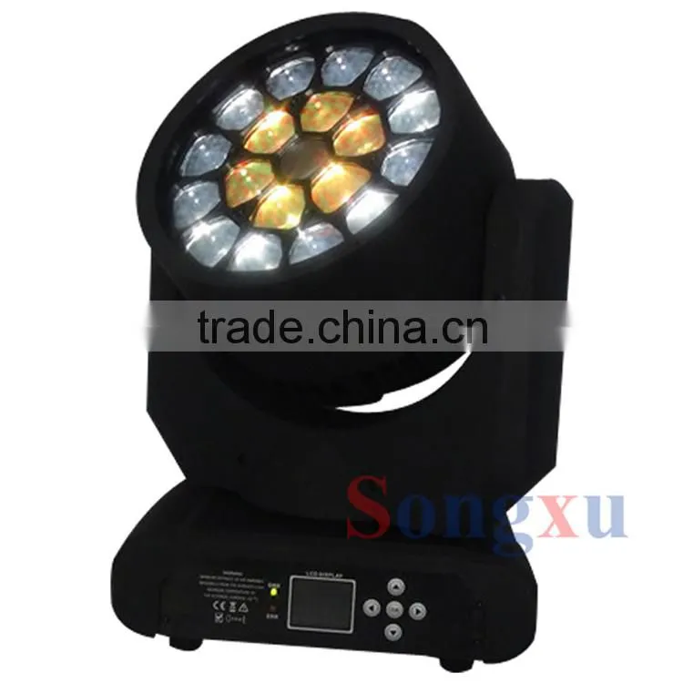 hot 19x12w rgbw 4in1 hawkeye moving head led stage light bee eye light