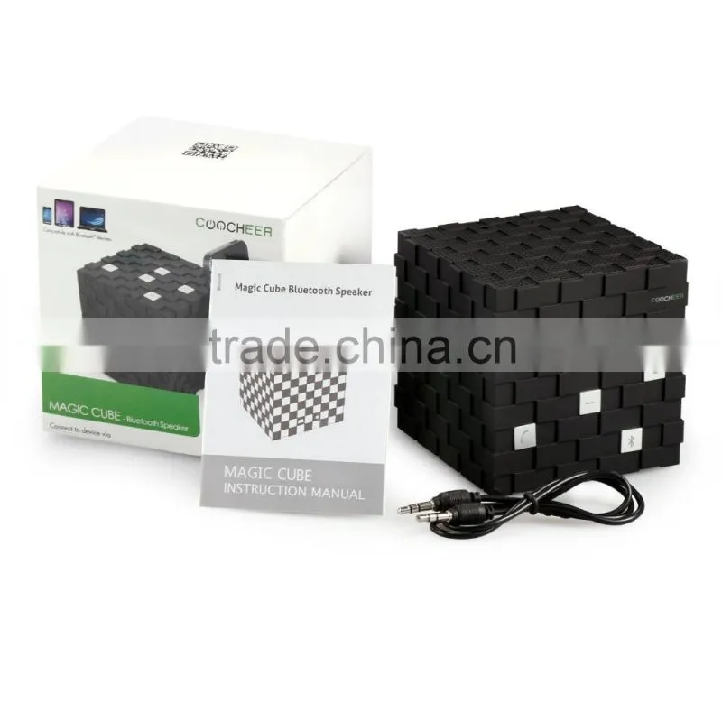 New Magic Cube Portable Wireless Bluetooth Speaker Black and White AM000081