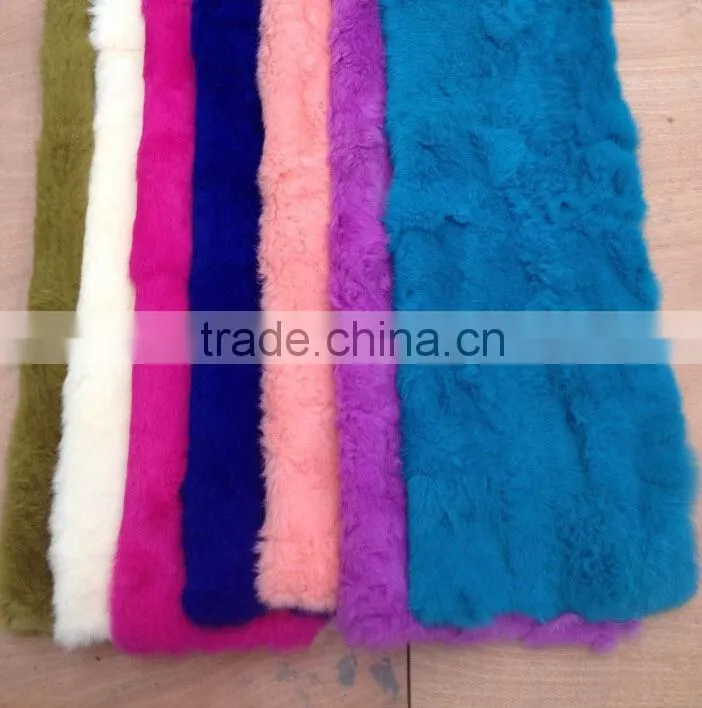 Dyed real rabbit fur plate for Garments