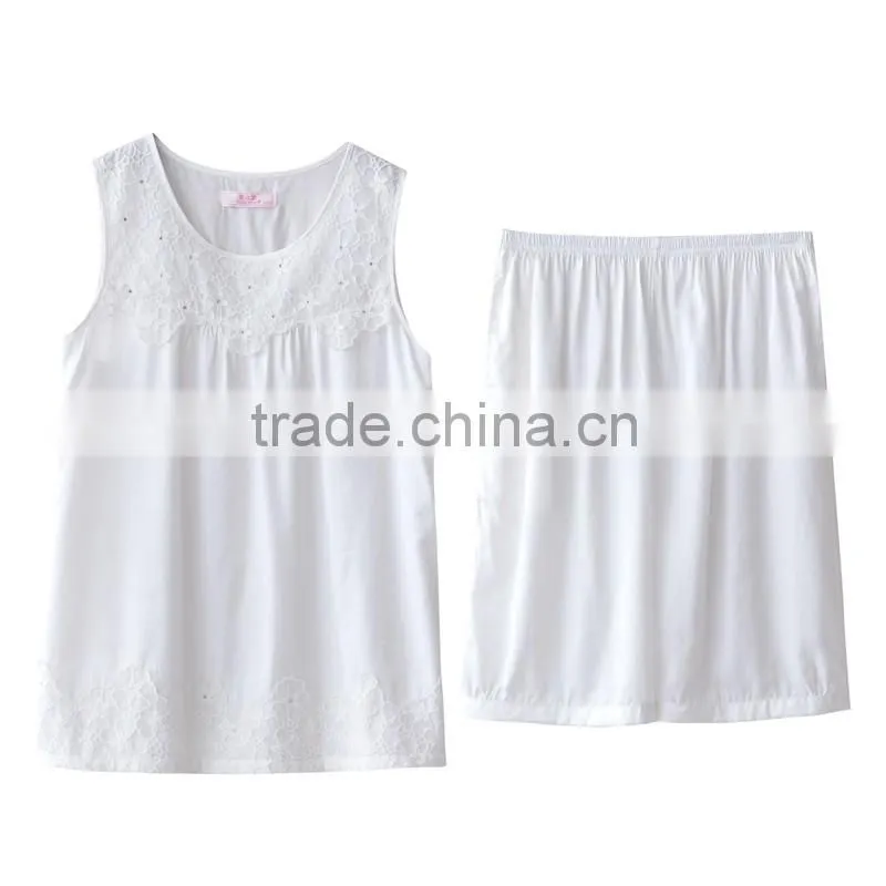 Ladies cotton knit plain women sleeweapwear acceptable small order