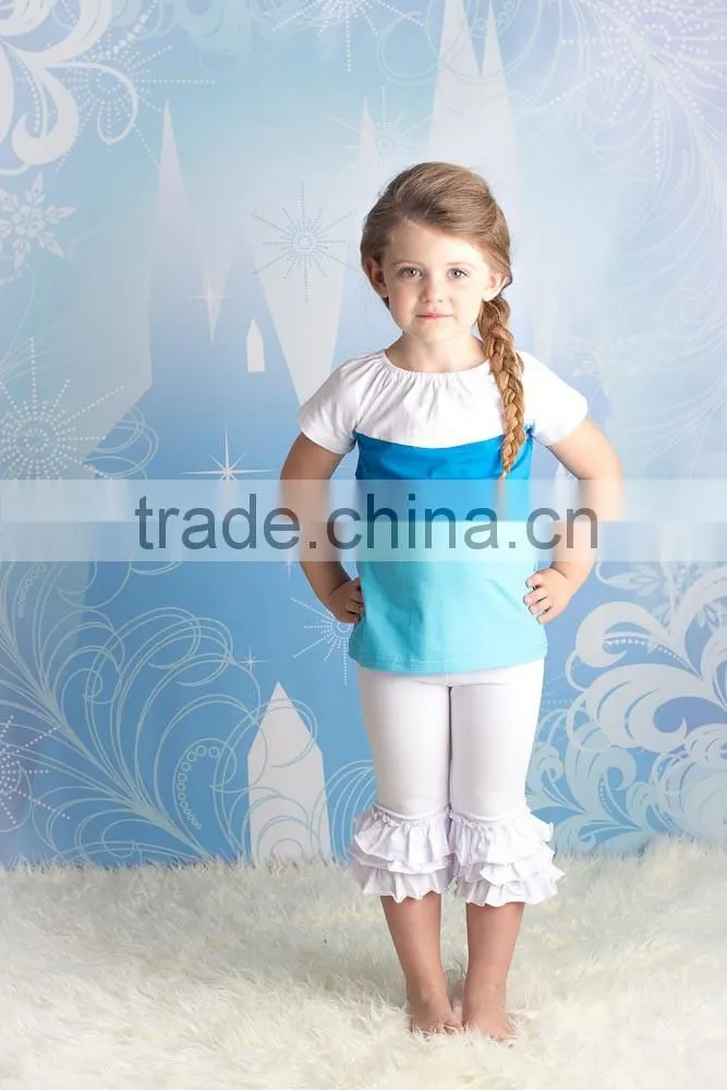 Unique Fun kids girls t shirt flutter sleeves t shirt kids wholesale