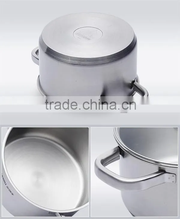 Professional Kitchen Stainless Steel Set Pan Pot Cookware Cooking 5 pieces
