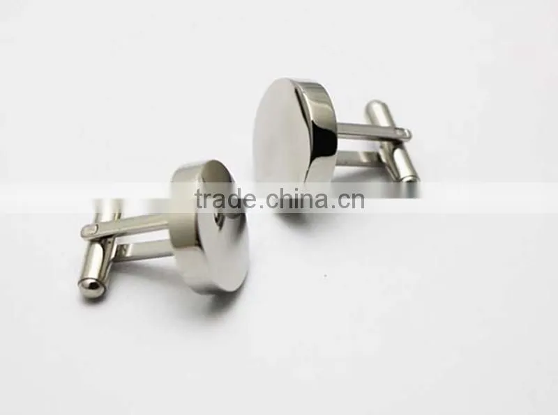 Steel custom made cufflinks blank make custom cufflinks