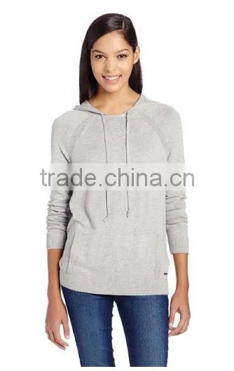 Factory Price Wholesale Womens Hooded Sweater Pull Over Sweaters