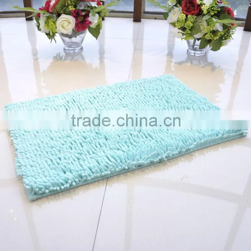 chenille floor carpet with anti-slip base microfiber chenille carpet