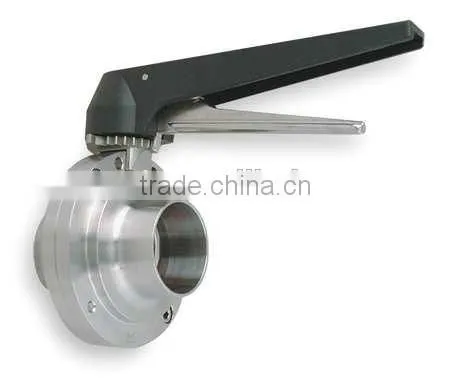 High Quality Stainless Steel Sanitary Butterfly Valve Manufacture CE/ISO