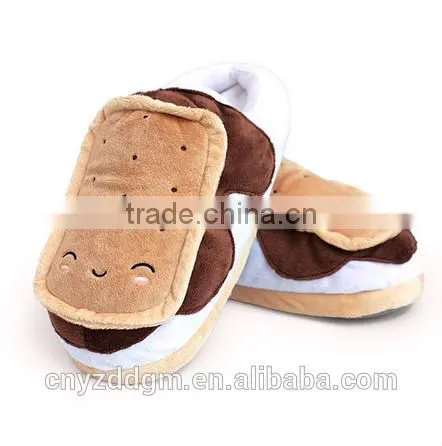 plush personality slippers/indoor non-skid cheap plush slippers