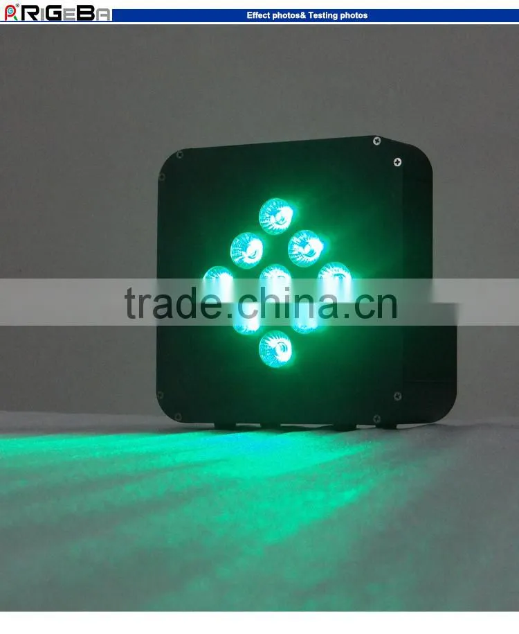 2015 Built-in Li-ion battery & wireless super slim 9*10W RGBWA 5 IN 1 led Mini flat par can stage par light