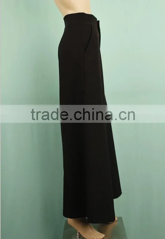 2016 Latest wide leg top brand pant pattern designs for lat lady plus size pant