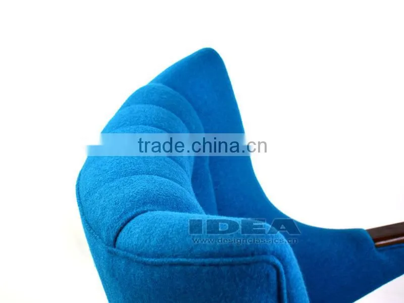 Replica Hans J Wegner Papa Bear Chair - Dark Blue Fabric