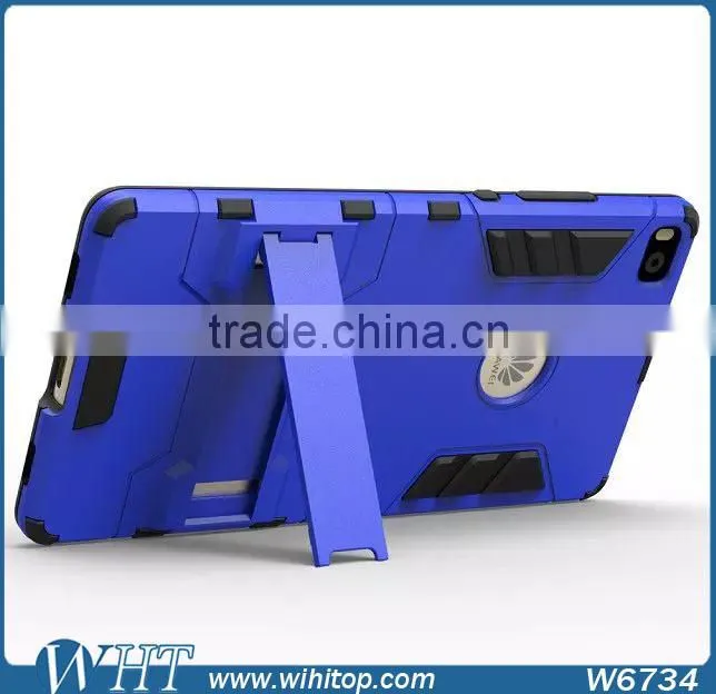 For Huawei P8 Phone Case, TPU PC Hybrid Armor Stand Mobile Phone Case for Huawei P8