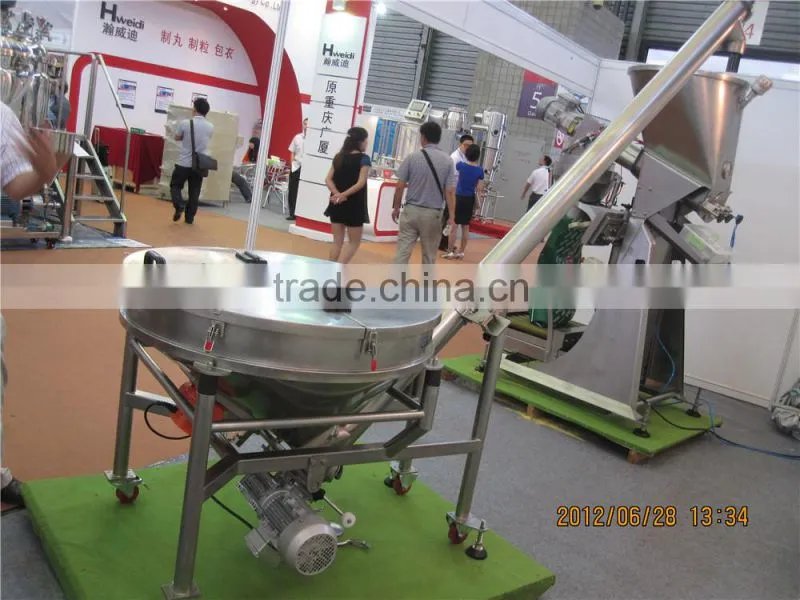 Grain screw conveyor with hopper