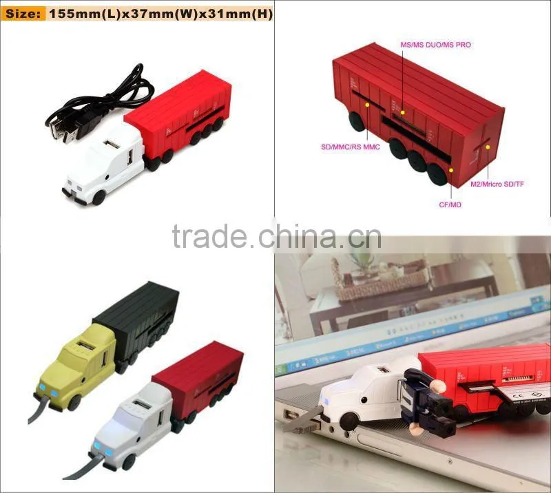 Multi card reader+ 3port USB HUB