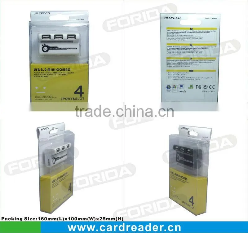 Patent Combo Card Reader Driver with 3 Port