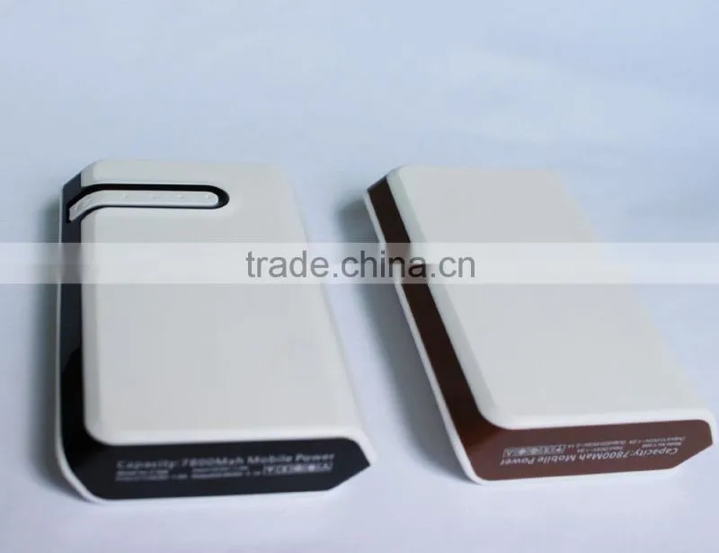 2015 innovative hot new product portable travel dual outports power bank 6000/6600/7800mah CE/FCC/Rohs battery