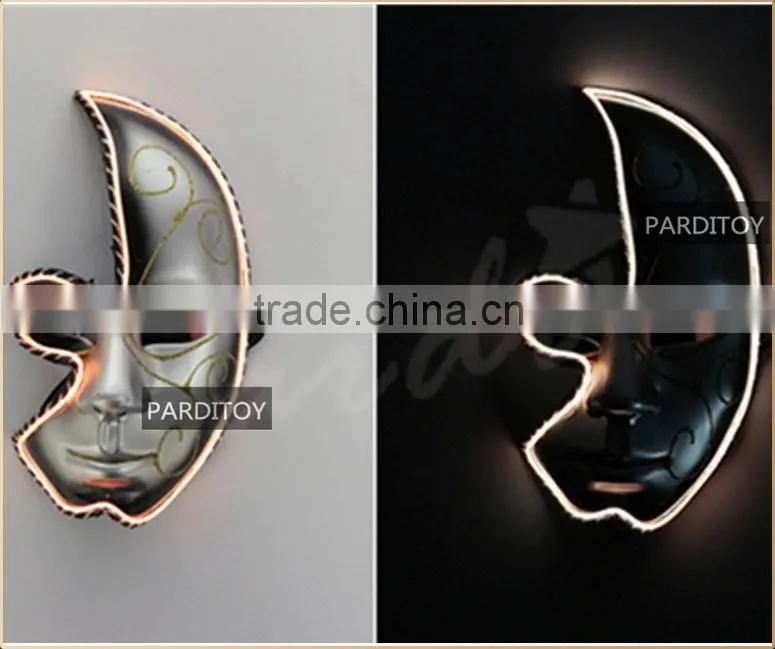 Half Moon party el light up mask