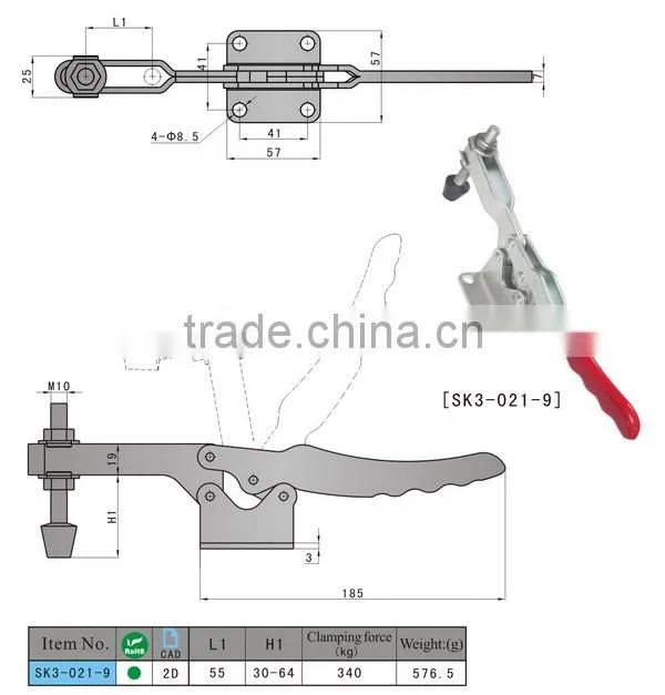 SK3-021-9 horizontal toggle clamp manufacturing in china