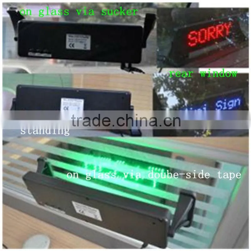 12V Cigar lighter power supply Blue color Mini display-735 LED sign car